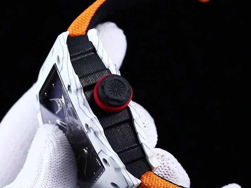 Luxury Swiss Richard Mille RM 27-02 Replica Rafael Nadal Floating Tourbillon Watch – Carbon TPT Case, Orange Nylon Strap