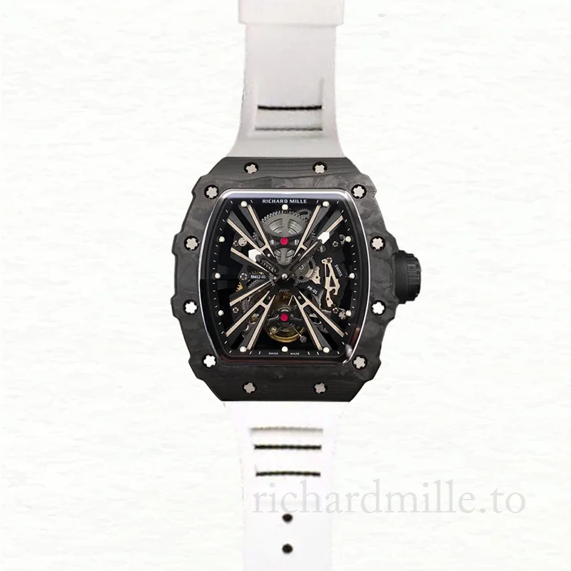 Richard Mille RM12-01 Mechanical Men Rubber Band Carbon Fiber