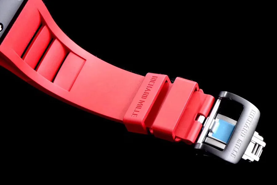 Richard Mille Replica RM 011 Red Rubber Strap