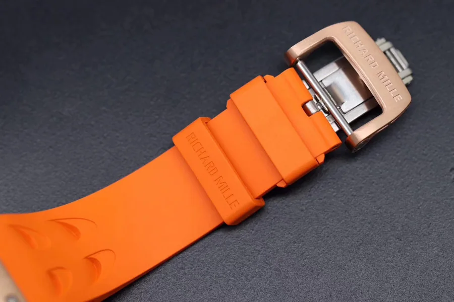Richard Mille Replica RM 011 Orange Strap Through Bottom
