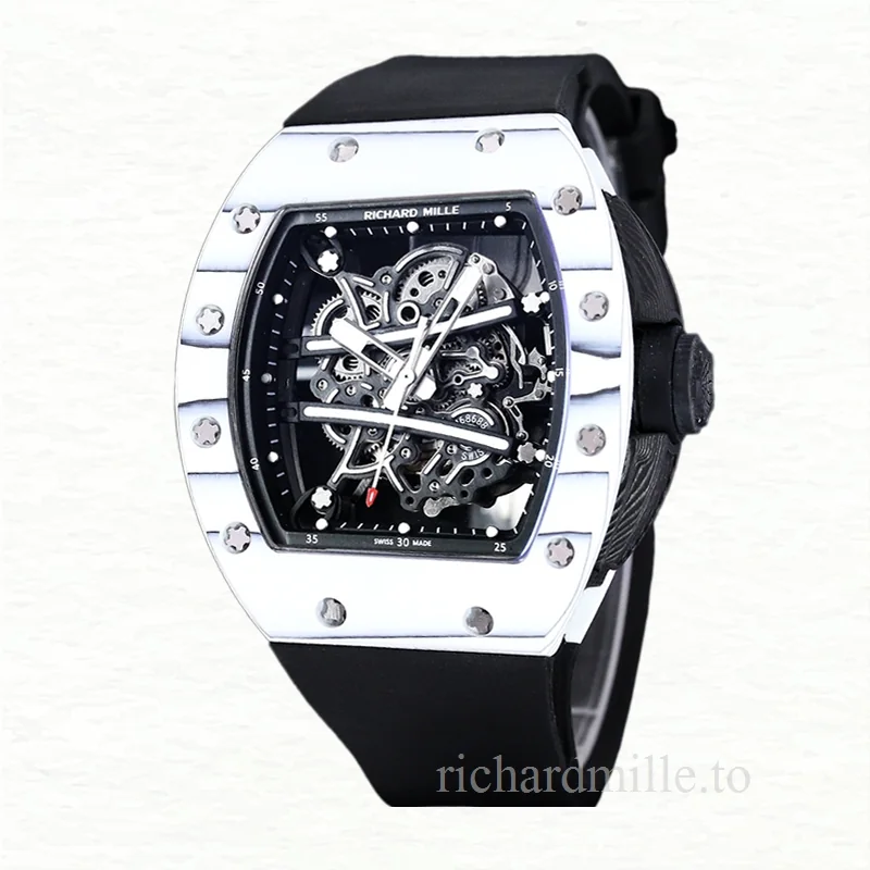 Richard Mille RM 61-01 Automatic Men Ceramics Bezel Transparent Dial