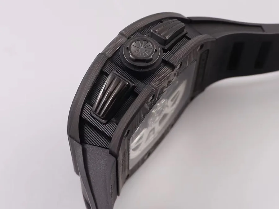 Richard Mille Replica RM 011 Black Strap Black Dial