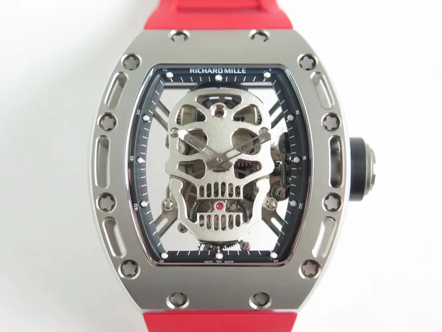 Richard Mille Replica RM 052 Red Rubber Strap Titanium Bezel