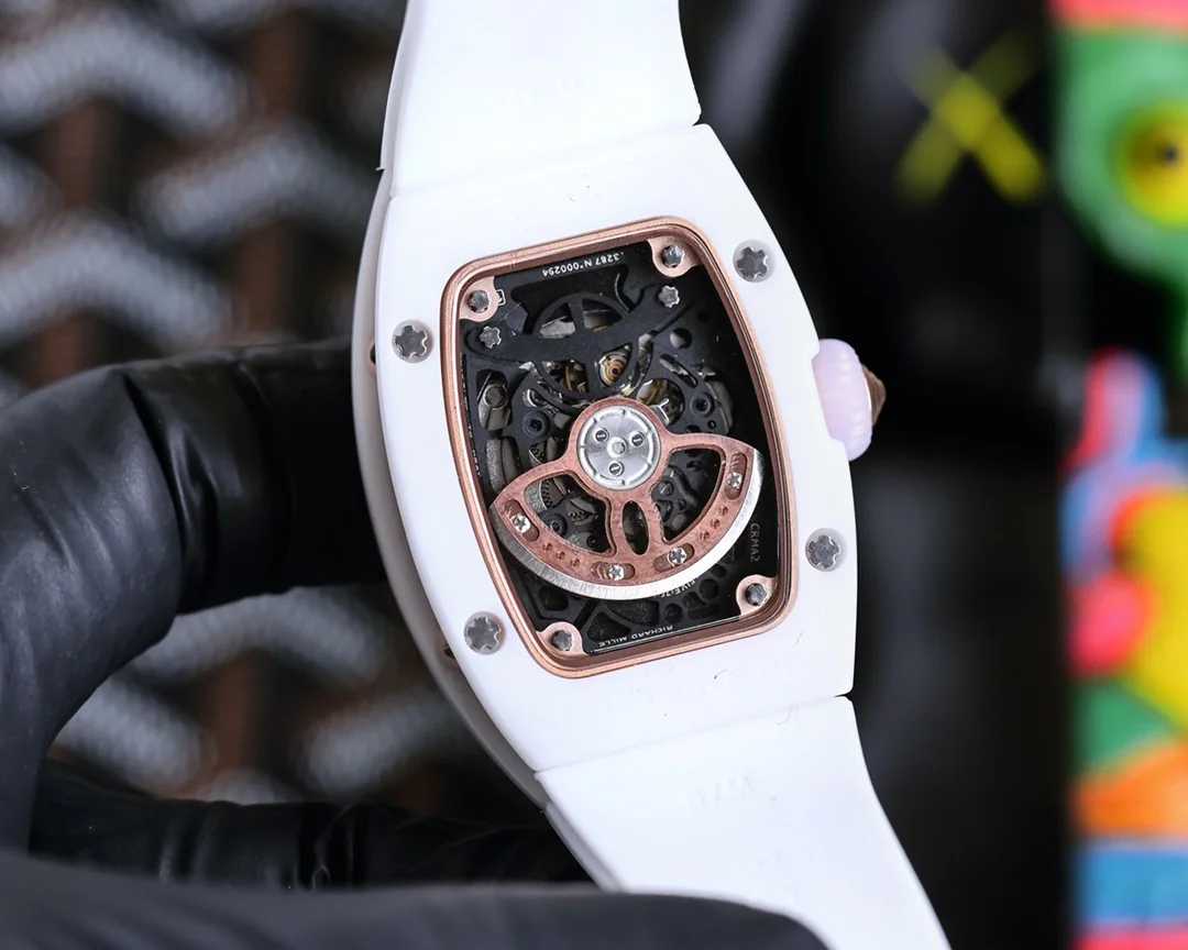 Richard Mille RM007 Diamond Dial White Rubber Band Watch