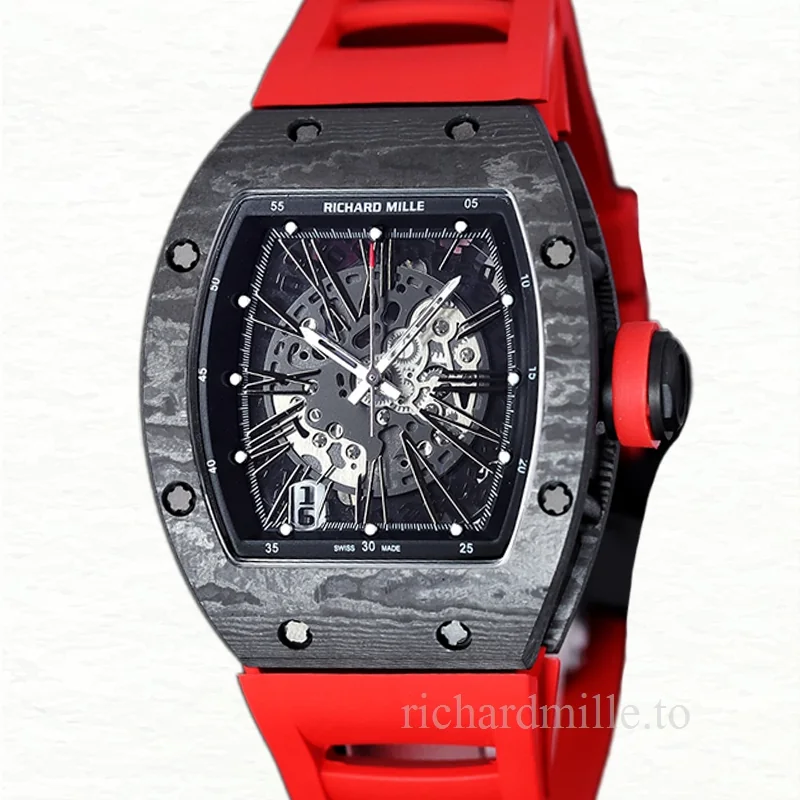 Richard Mille RM 010 Automatic Men Watch Rubber Band