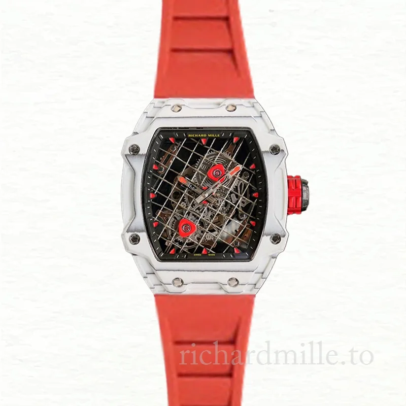 Richard Mille RM27-04 Men Mechanical Stainless Steel Rubber Band Transparent Dial