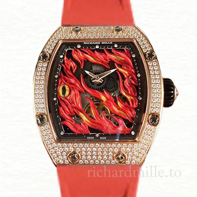 Richard Mille RM26-02 Hand Wind Men Flame Dial Rubber Band