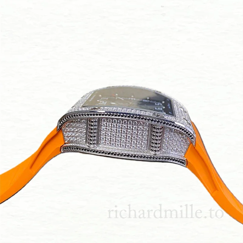 Richard Mille RM010 Mechanical Men Rubber Band Diamond Bezel