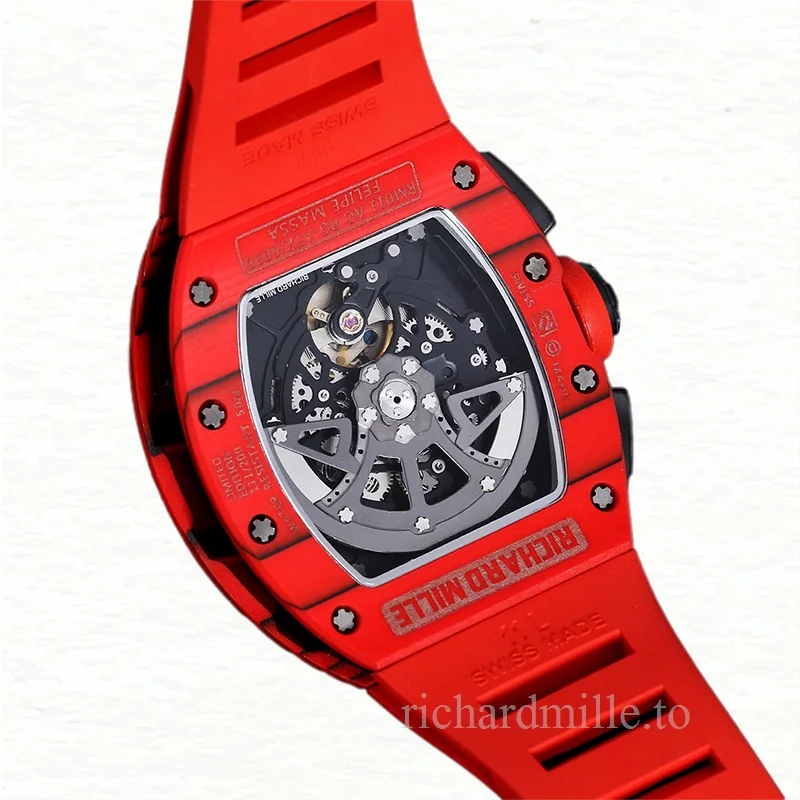 Richard Mille RM 011 Automatic Men Watch Transparent Dial