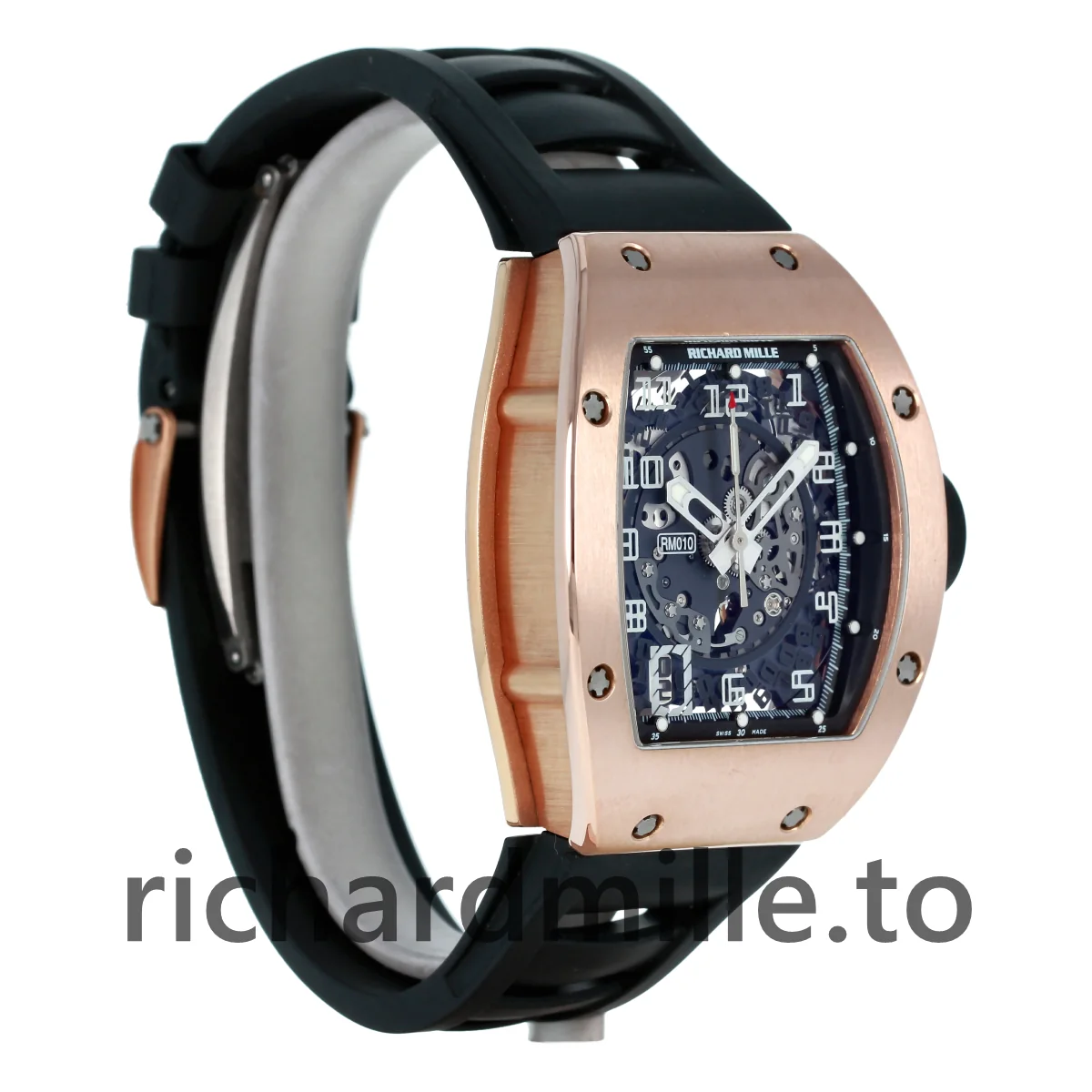 Richard Mille RM 010-AG RG Rubber Skeletonized Dial Watch