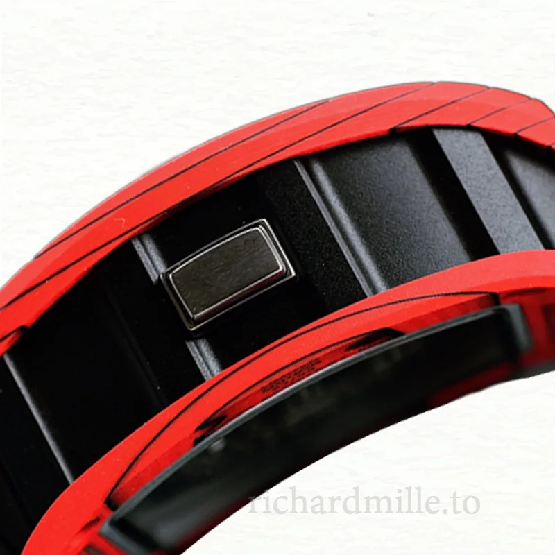 Richard Mille RM022 Automatic Men Black Dial Rubber Band Watch