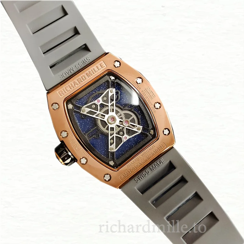 Richard Mille RM52-05 Men Mechanical Watch Mars Earth Dial Rubber Band