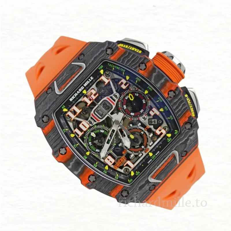 Richard Mille RM 11-03 Rubber Band Transparent Dial Men's Watch Automatic