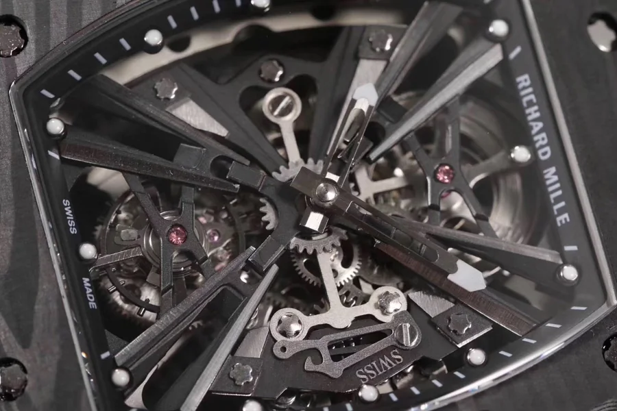 Richard Mille Replica RM 12-01 Black Rubber Strap