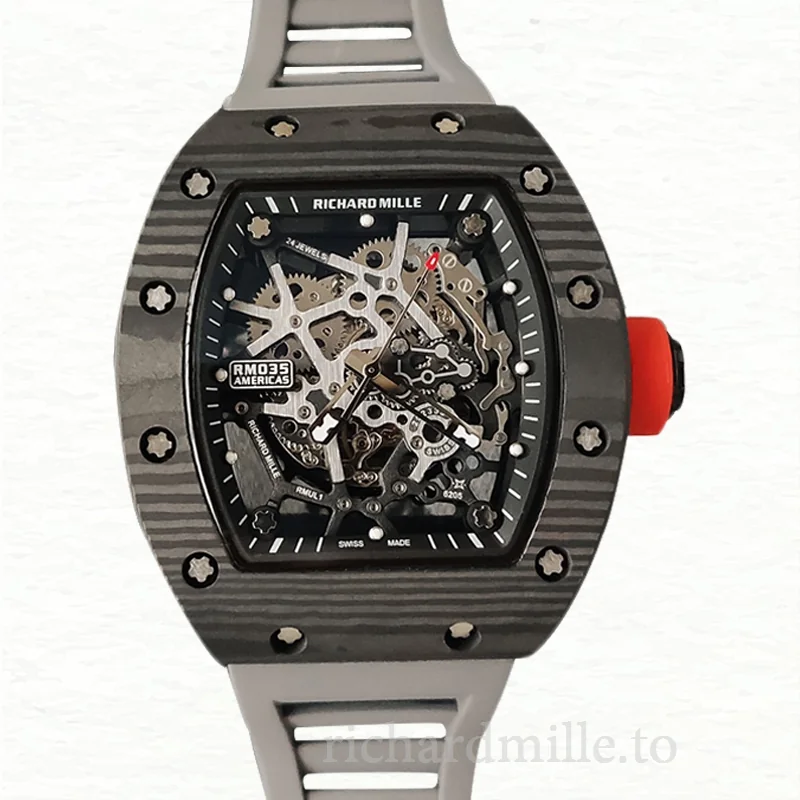 Richard Mille RM35 Mechanical Men Rubber Band Skeleton Dial