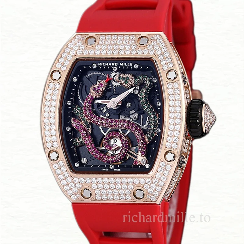 Richard Mille RM 026 Automatic Unisex Watch Stainless Steel Rubber Band
