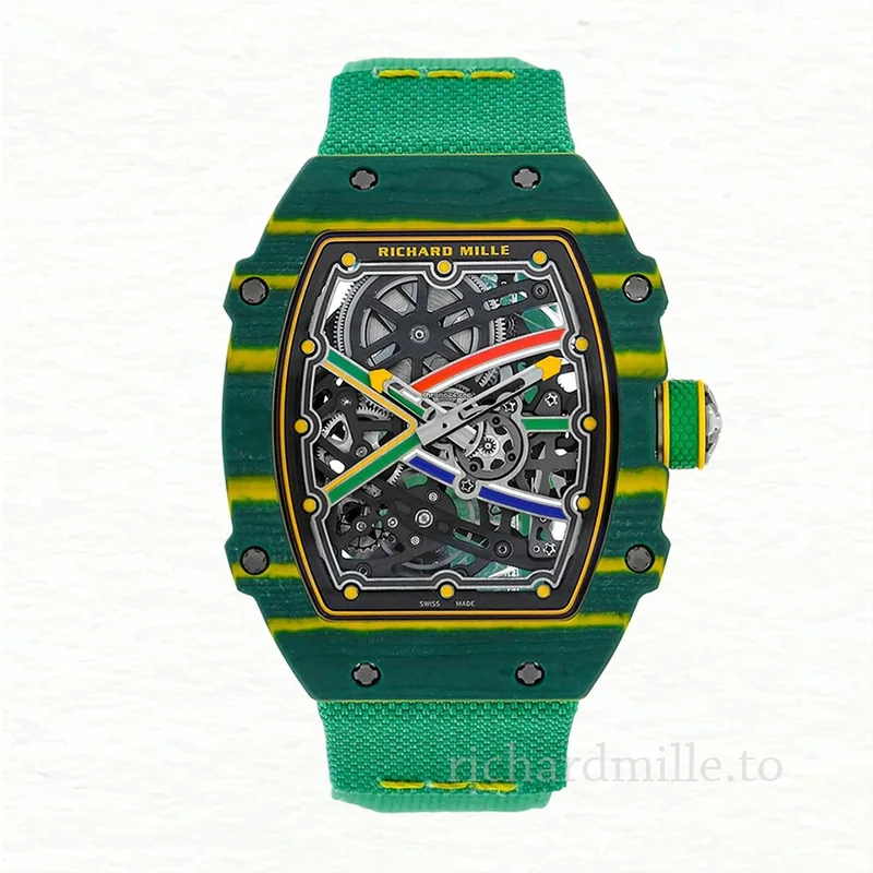 Richard Mille RM 67-02 Strap Men's Transparent Dial Watch