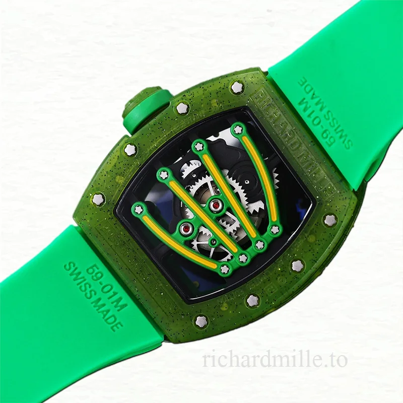 Richard Mille RM 56-01 Automatic Men Transparent Dial Watch