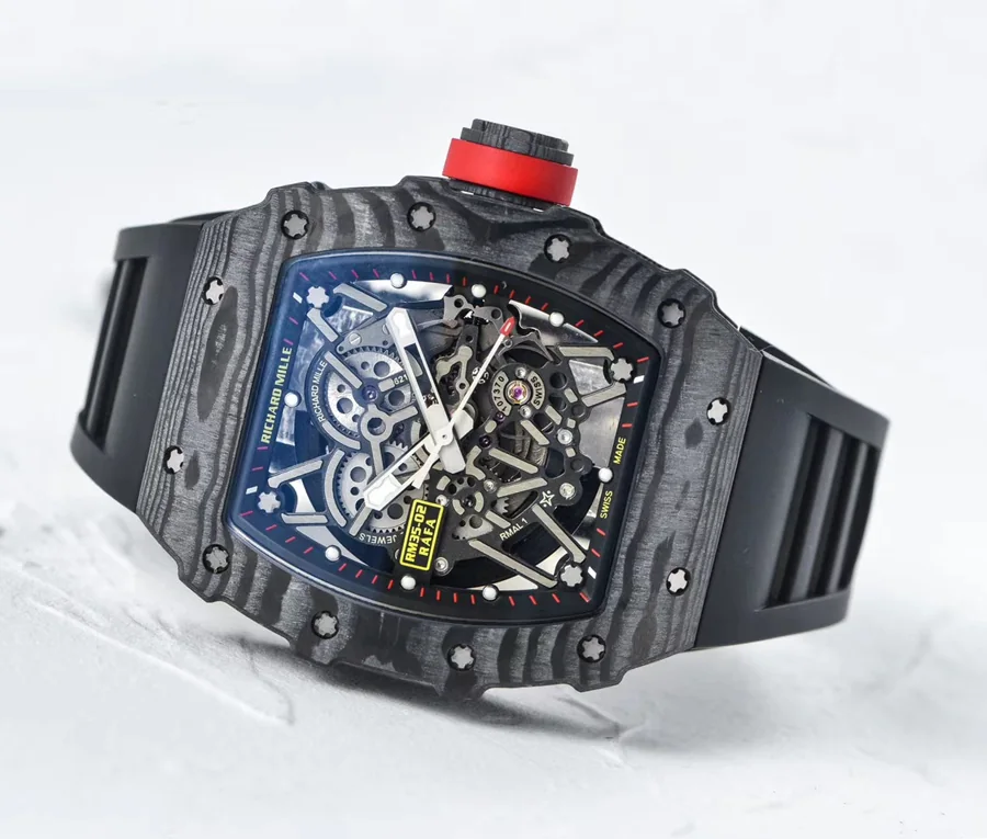 Richard Mille Replica RM 035-2 Black Rubber Strap Sapphire Crystal Glass