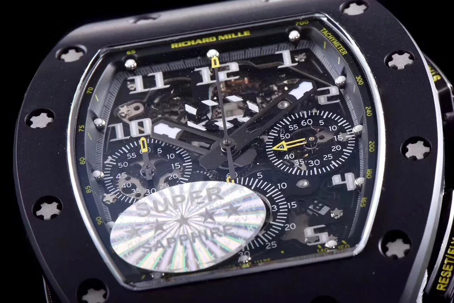 Richard Mille Replica RM 011 Black Strap