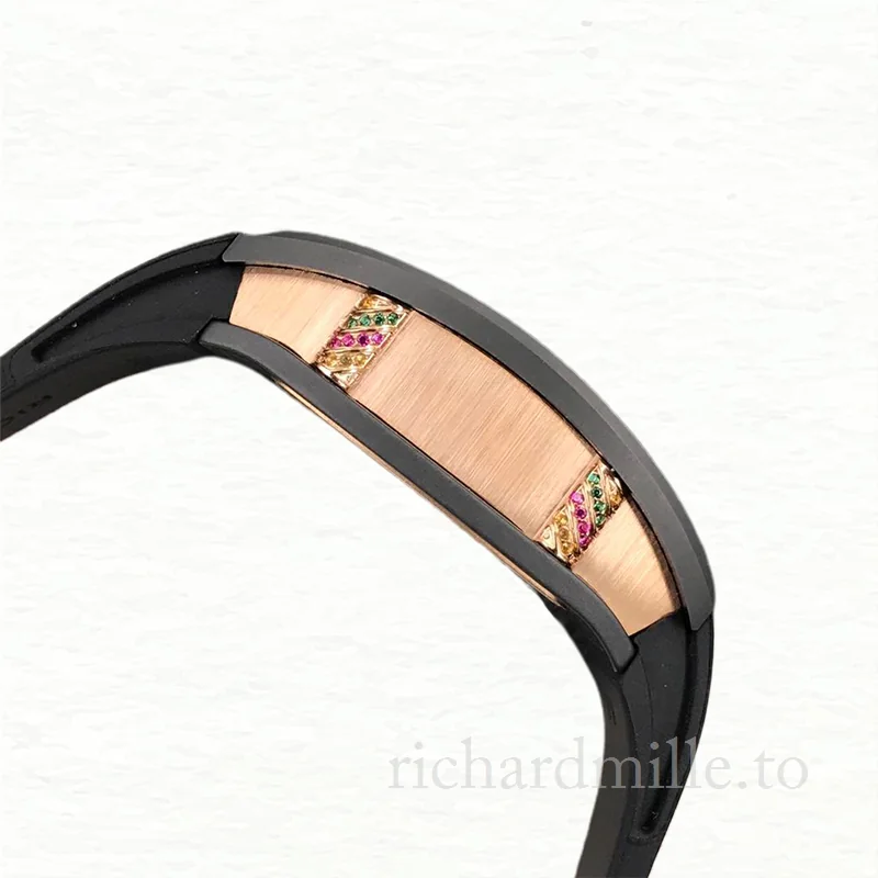 Richard Mille RM37-01 Mechanical Ladies Watch Stainless Steel Rubber Band