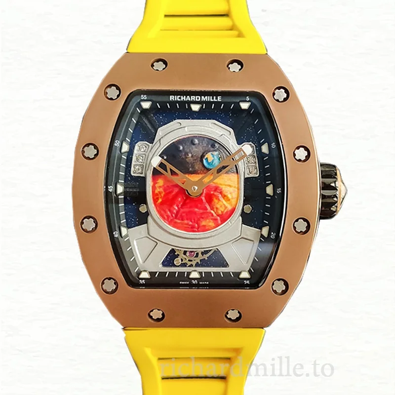 Richard Mille RM52-05 Men Mechanical Watch Rubber Band