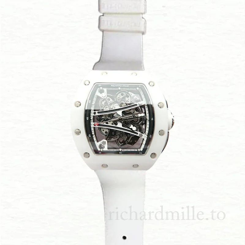 Richard Mille RM061 Men Hand Wind Rubber Band Ceramics Bezel Watch