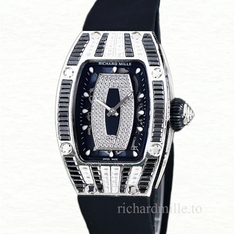 Richard Mille RM 07-01 Automatic Ladies Black With Diamonds Dial Stainless Steel