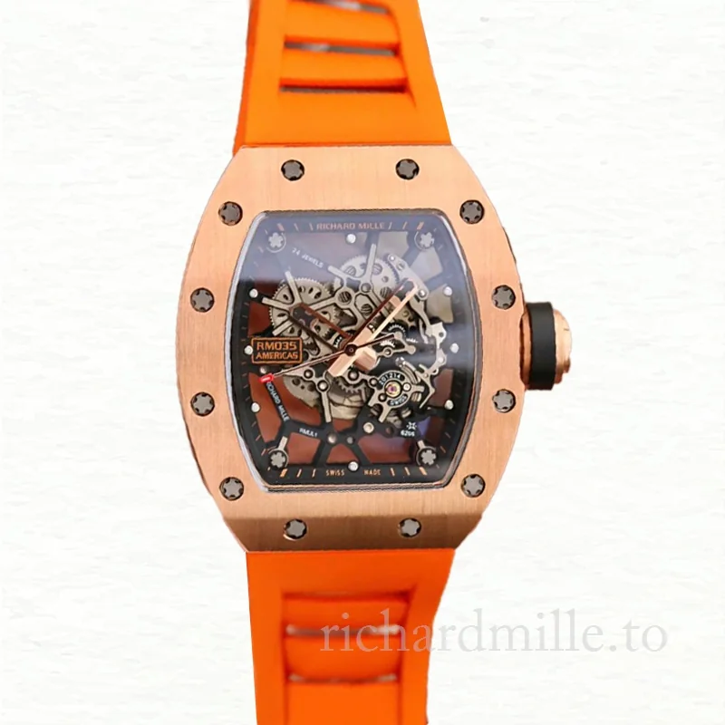 Richard Mille RM035 Mechanical Men Transparent Dial Watch