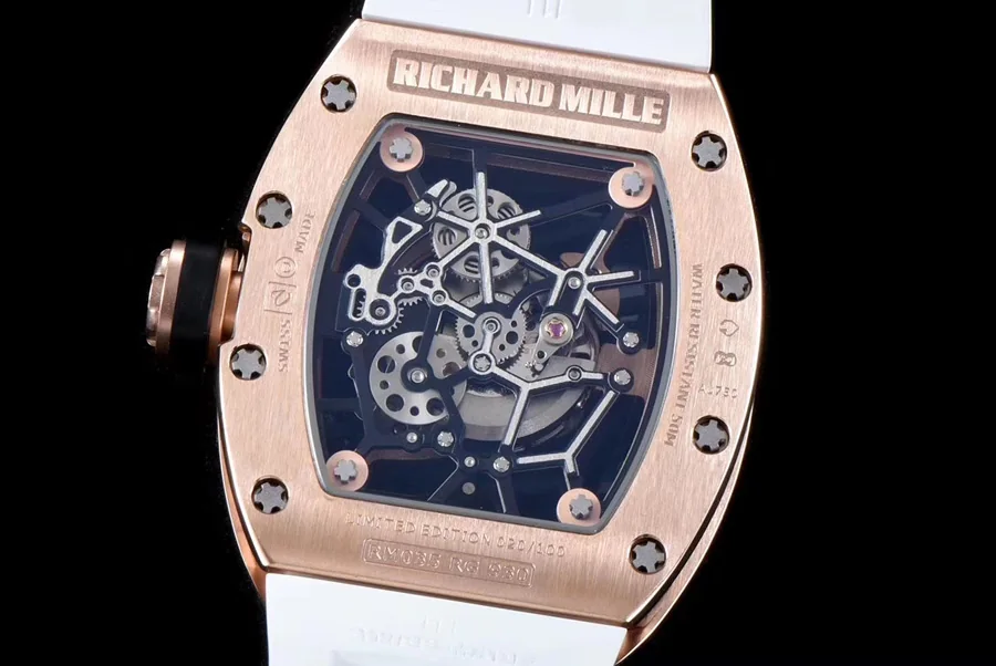 Richard Mille Replica RM 035 White Rubber Strap