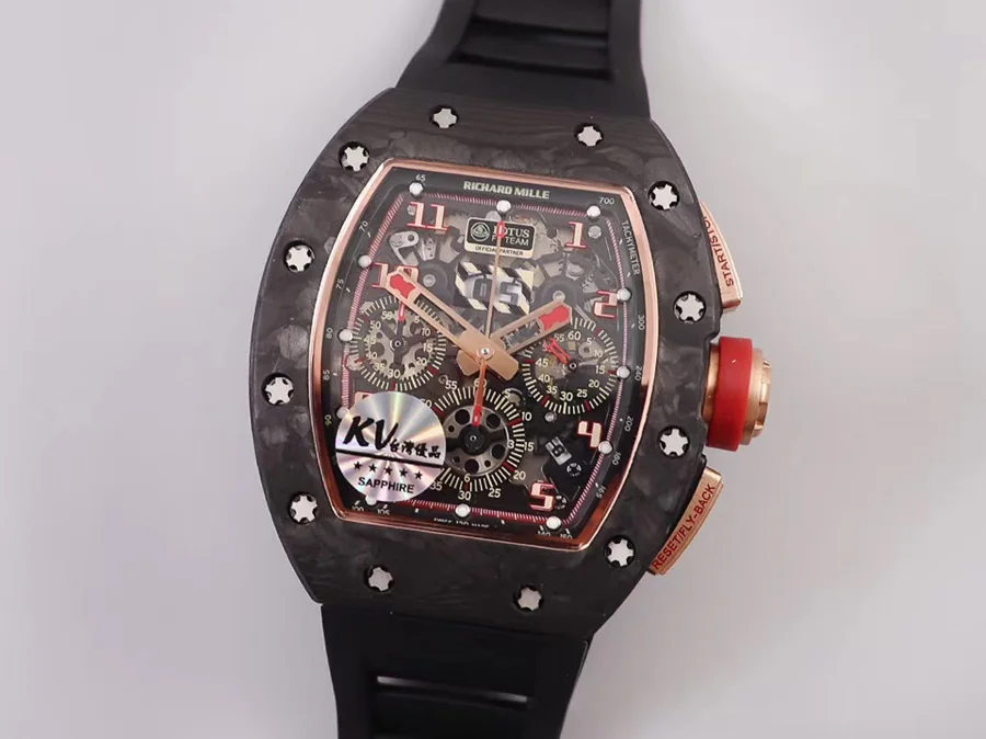 Richard Mille Replica RM-011 V2 Black Strap