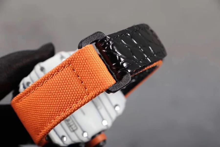 Richard Mille Replica RM 12-01 Orange Fabric Cloth Material Strap