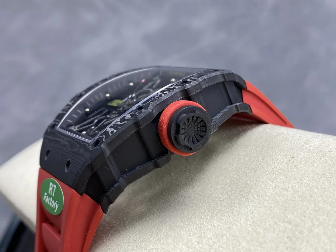 Premium Swiss Skeleton Richard Mille RM 35-02 Replica Rafa Nadal Watch With Red Rubber Strap