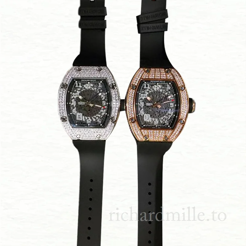 Richard Mille RM010 Men Mechanical Watch Diamond Bezel
