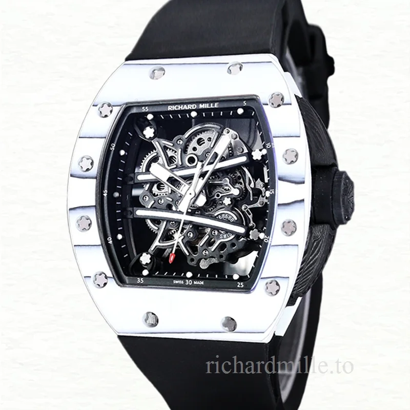 Richard Mille RM 61-01 Automatic Men Ceramics Bezel Transparent Dial