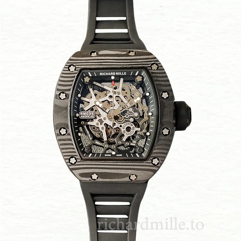 Richard Mille RM35 Mechanical Men Rubber Band Skeleton Dial