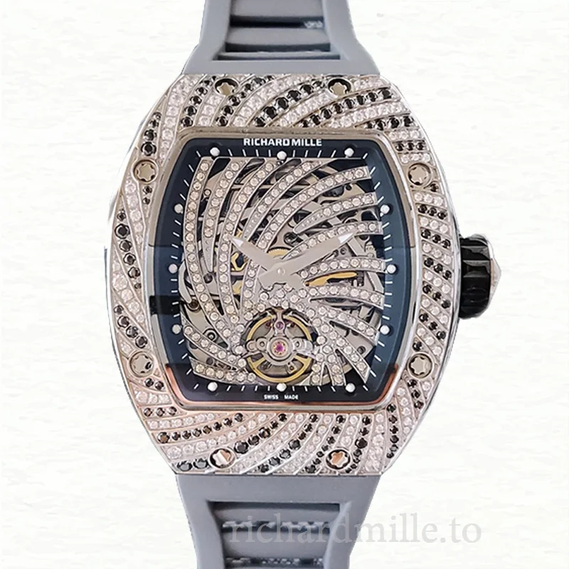 Richard Mille RM51-02 Ladies Mechanical Watch Diamond Paved Dial