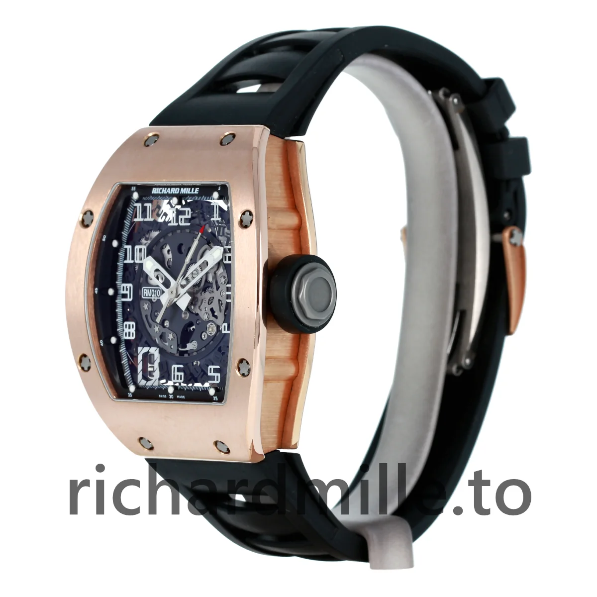 Richard Mille RM 010-AG RG Rubber Skeletonized Dial Watch