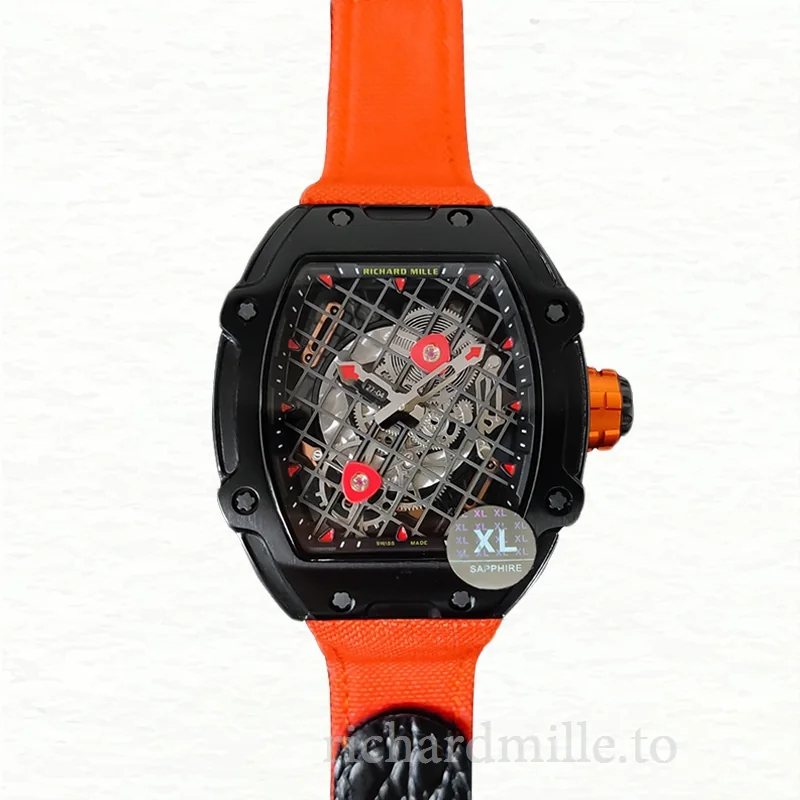 Richard Mille RM27-04 Mechanical Men Transparent Dial Nylon Strap Watch