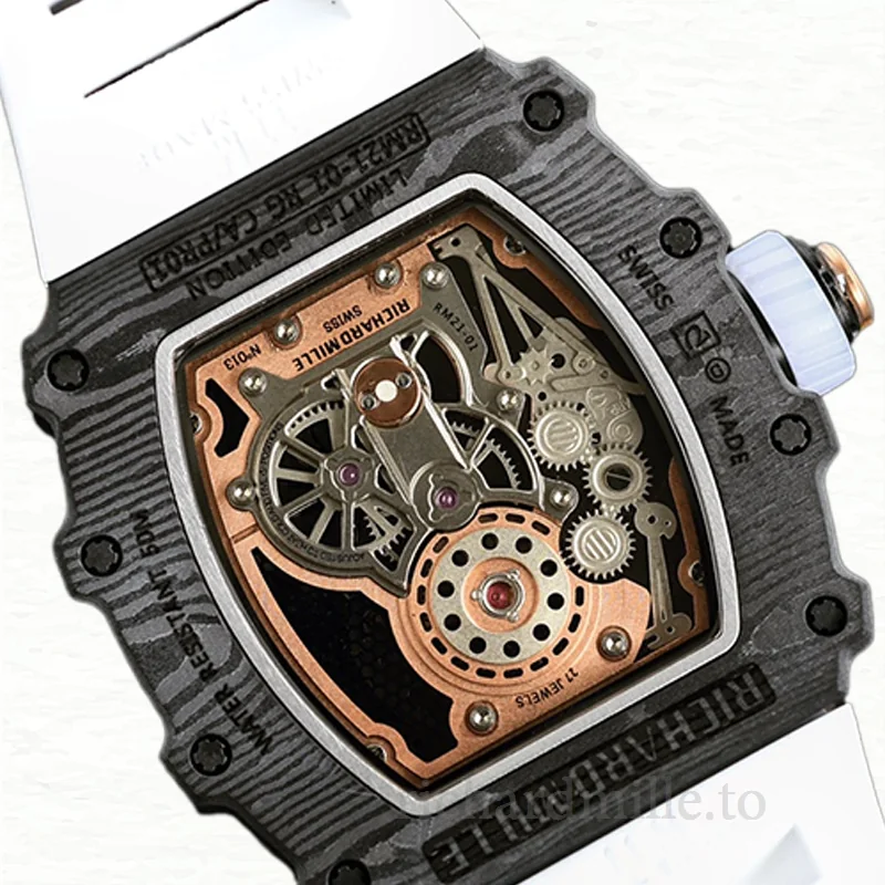 Richard Mille RM21-01 Men Automatic Arabic Numeral Watch Rubber Band