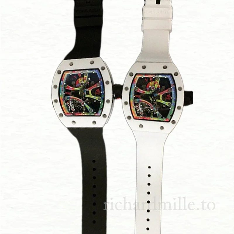 Richard Mille RM68-01 Hand Wind Men Transparent Dial Rubber Band