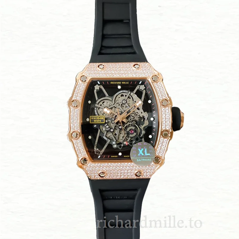 Richard Mille RM35-02 Mechanical Men Watch Diamond Bezel