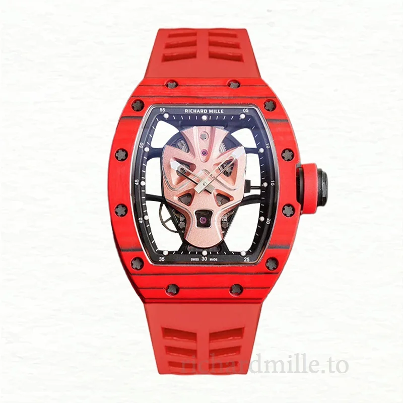 Richard Mille RM52-06 Automatic Men Hero Dial Watch Rubber Band
