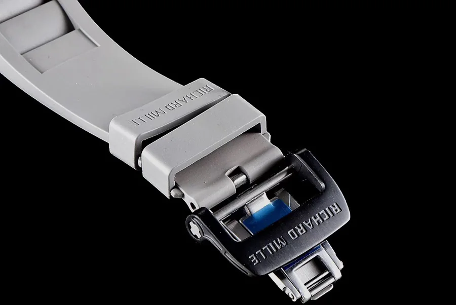 Richard Mille Replica RM 35 Grey Strap Imported Carbon Fiber Material Bezel