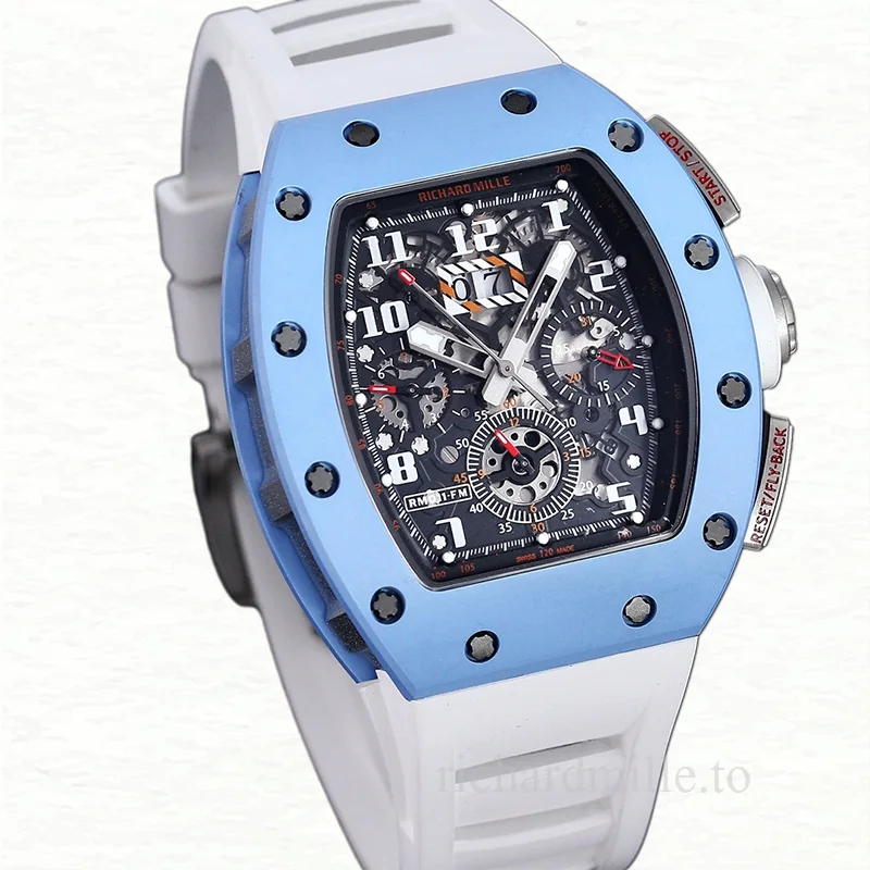 Richard Mille RM 011 Automatic Men Watch Rubber Band Acrylic