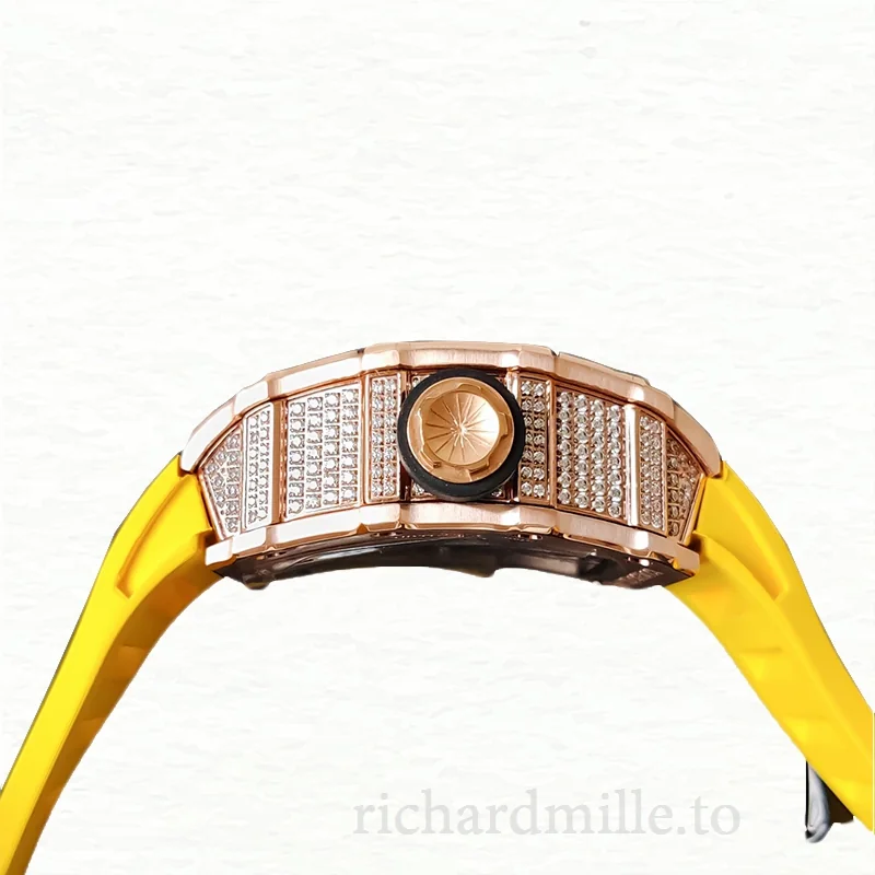 Richard Mille RM35-02 Men Mechanical Diamond Bezel Transparent Dial