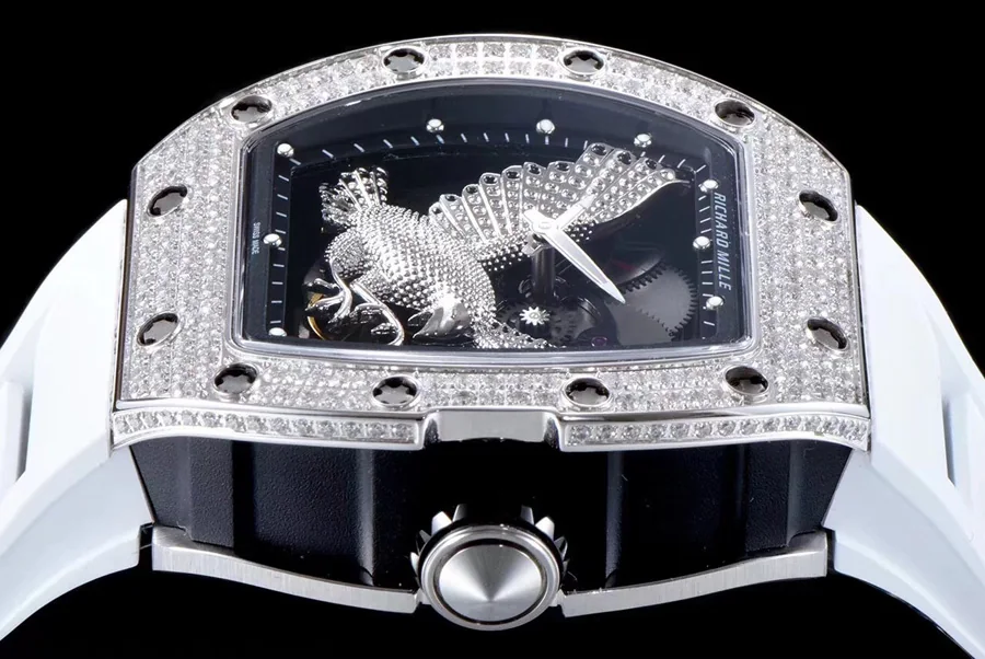 Richard Mille Replica RM 023 White Strap Hollow Dial