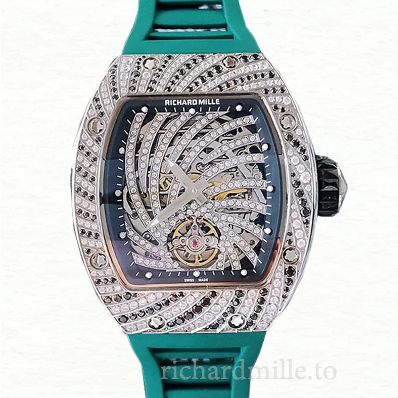 Richard Mille RM51-02 Ladies Mechanical Watch Diamond Paved Dial