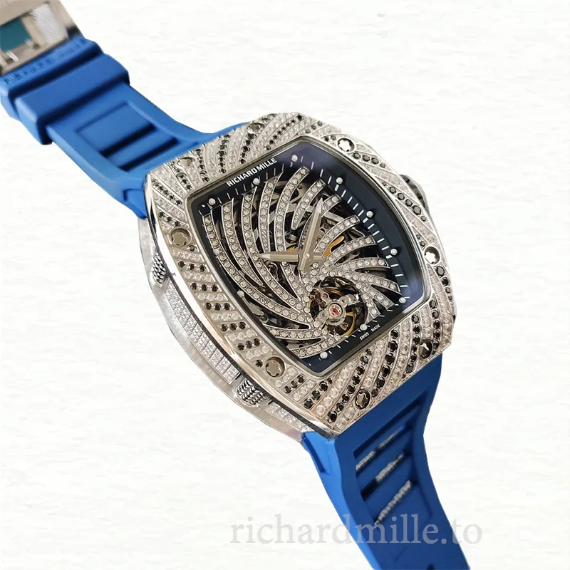 Richard Mille RM51-02 Mechanical Ladies Rubber Band Diamond Bezel