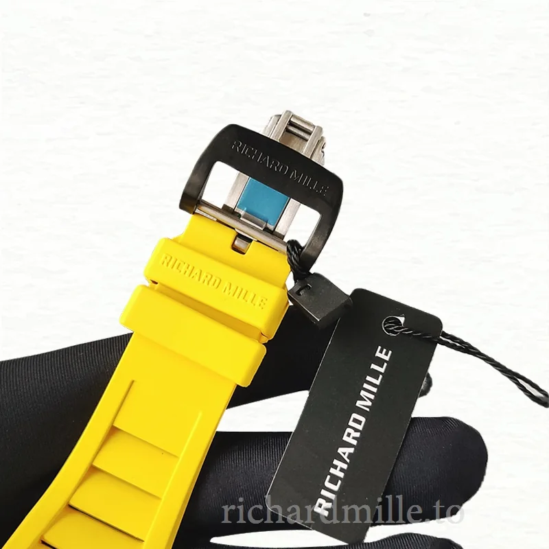Richard Mille RM35 Men Mechanical Rubber Band Skeleton Dial